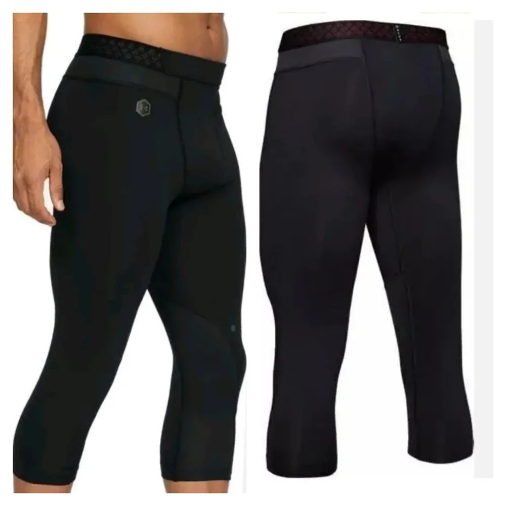 Men's Under Armour Rush 3/4 Leggings Black 2XL‎